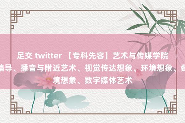 足交 twitter 【专科先容】艺术与传媒学院：播送电视编导、播音与附近艺术、视觉传达想象、环境想象、数字媒体艺术