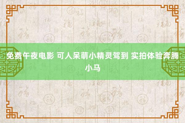 免费午夜电影 可人呆萌小精灵驾到 实拍体验奔腾小马