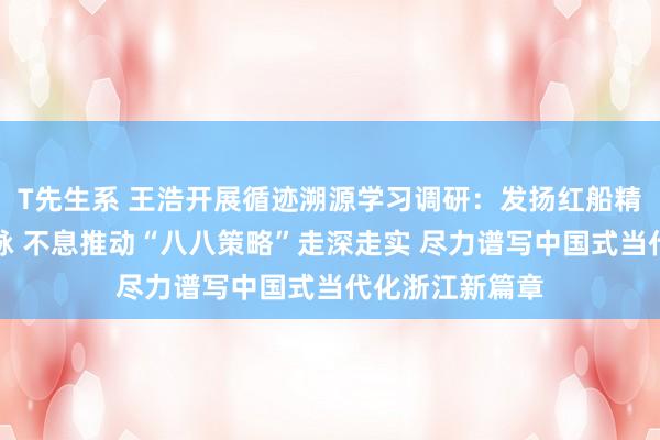 T先生系 王浩开展循迹溯源学习调研：发扬红船精神督察红色根脉 不息推动“八八策略”走深走实 尽力谱写中国式当代化浙江新篇章