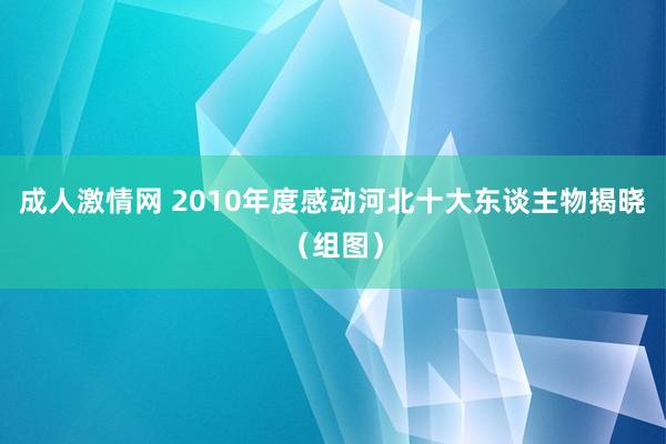 成人激情网 2010年度感动河北十大东谈主物揭晓（组图）