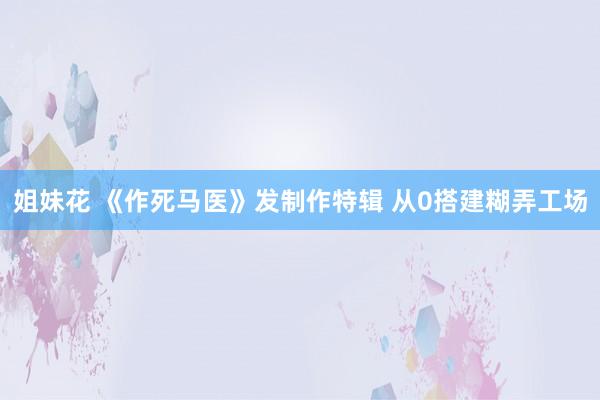 姐妹花 《作死马医》发制作特辑 从0搭建糊弄工场